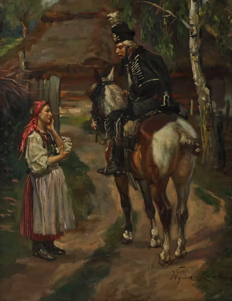Sad News by Wojciech Kossak, 1910 — digital art print download