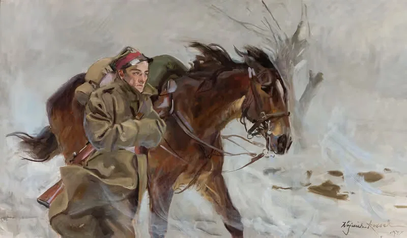 Солдат с лошадью by Войцех Коссак, 1937 — digital art print download