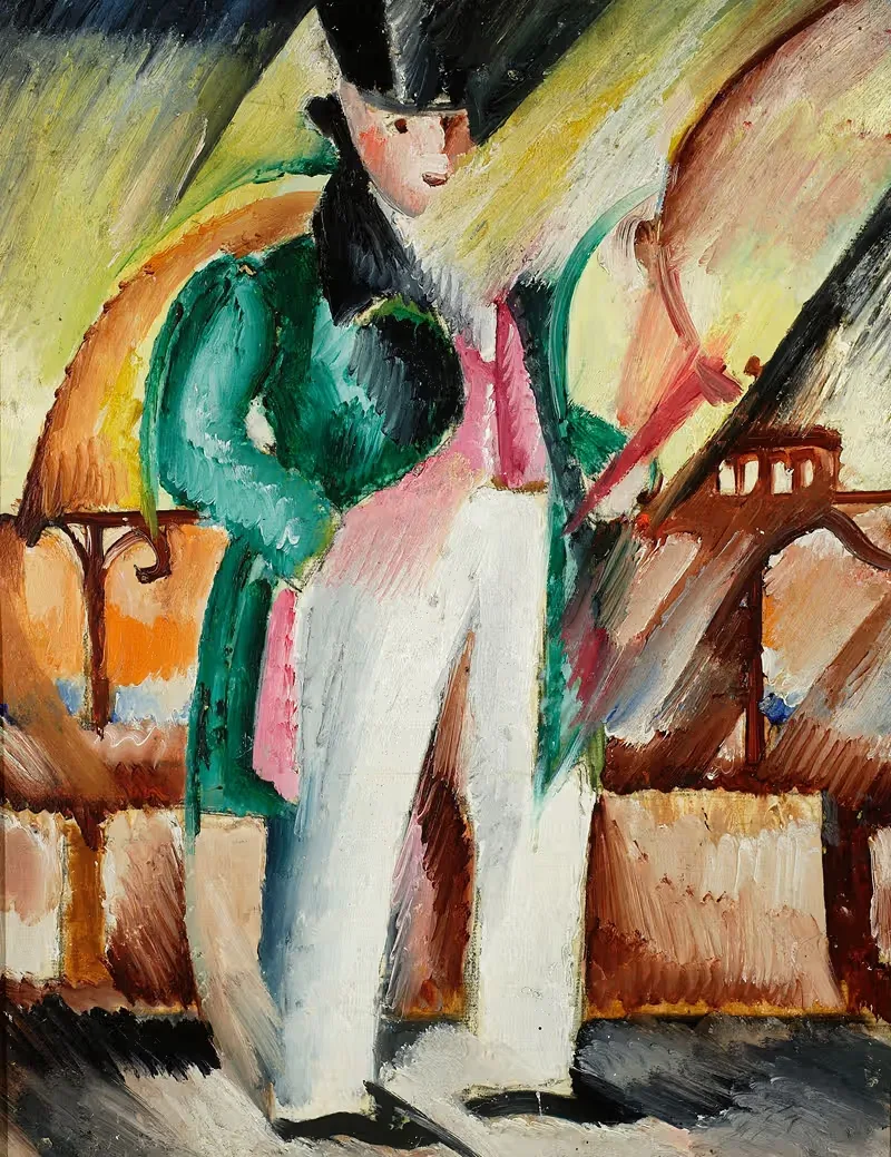 Мужчина в зеленом фраке by Зигмунт Валишевский, 1922 — digital art print download