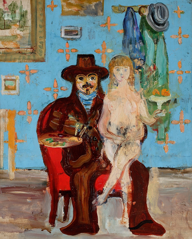 Художник и модель by Зигмунт Валишевский, 1930 — digital art print download