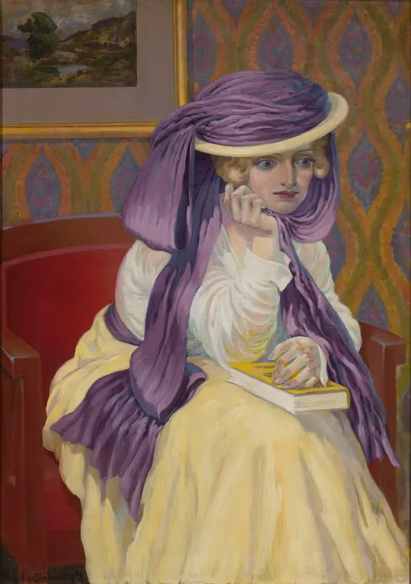 Английская леди by Евгений Людвик Домброва-Домбровский — digital art print download