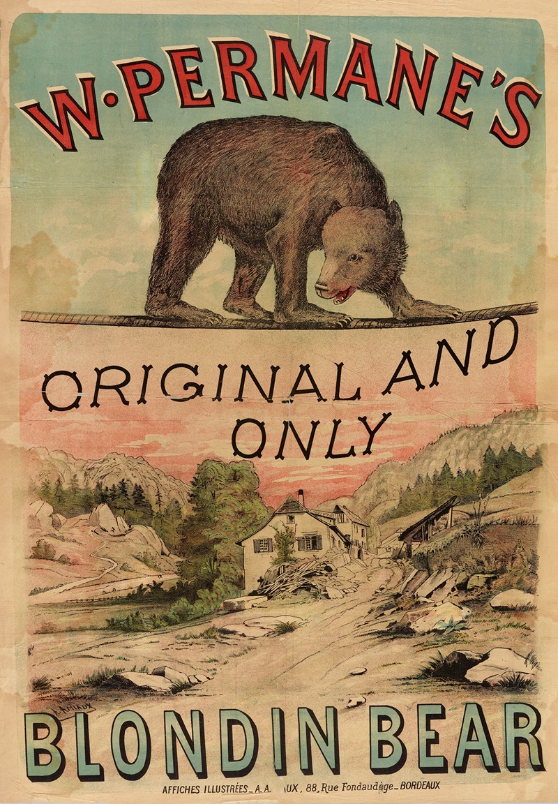 W. Permane's Original And Only Blondin Bear — A. Amiaux