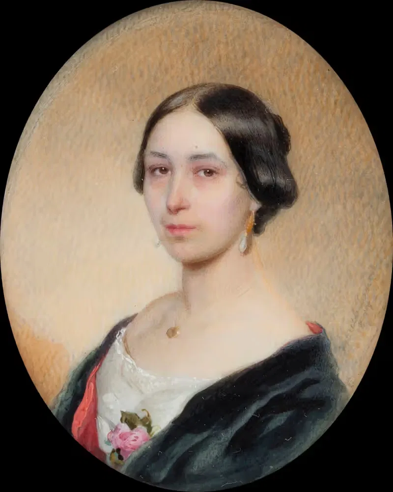 Портрет женщины by Габриэль Деккер, 1847 — digital art print download