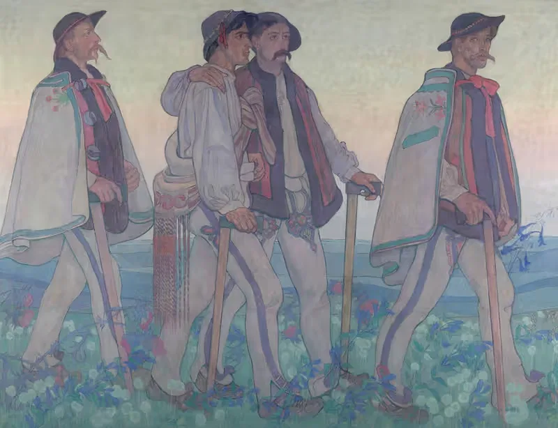 Процессия горцев by Ян Рембовский, 1909 — digital art print download