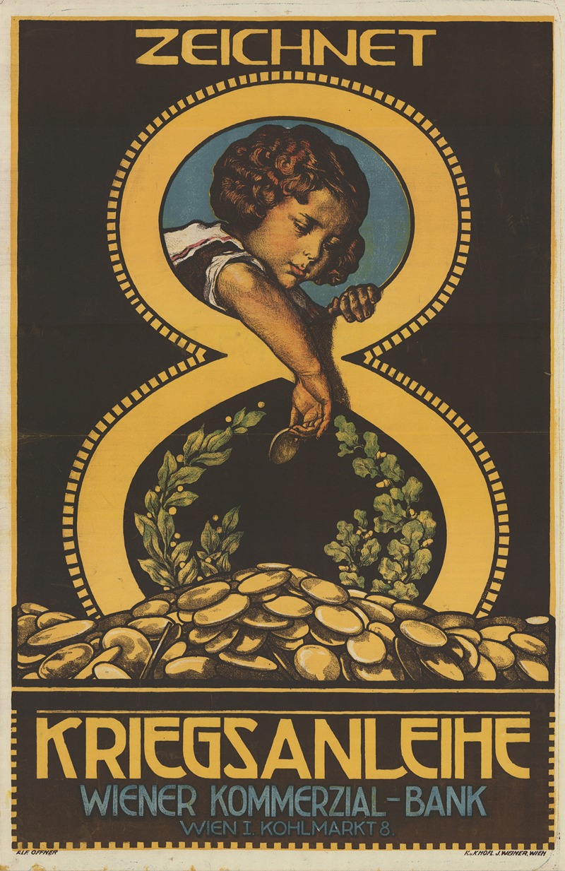 Zeichnet 8. Kriegsanleihe by Альфред Оффнер, 1918 — digital art print download