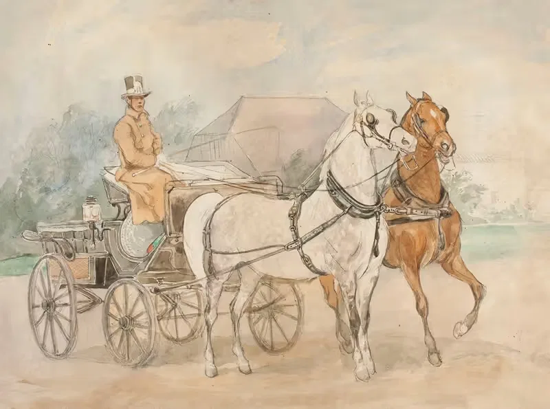Equipage of Count Adam Krasiński — Juliusz Kossak