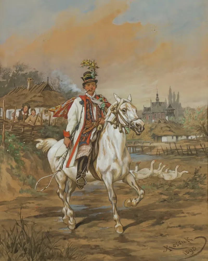 Краковский шафер by Юлиуш Коссак, 1893 — digital art print download