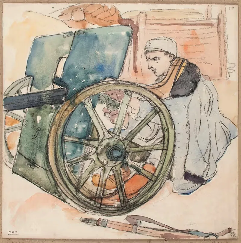 У пушечки by Леопольд Готлиб, 1916 — digital art print download