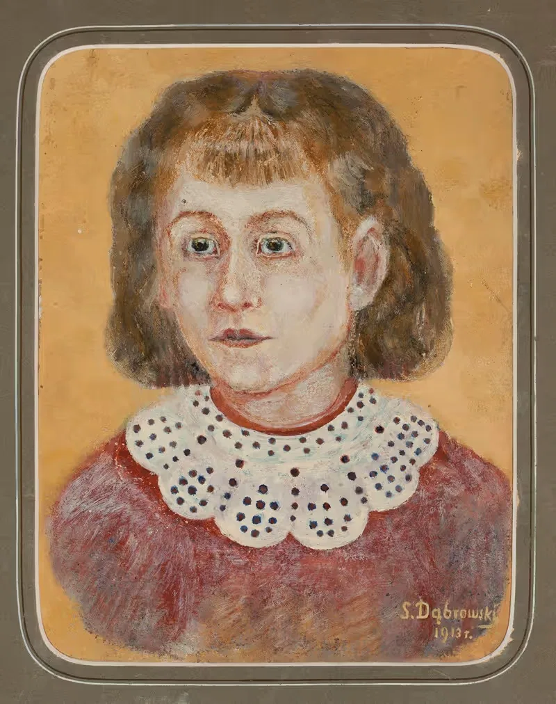 Study (Portrait of a girl) — Stanisław Dąbrowski