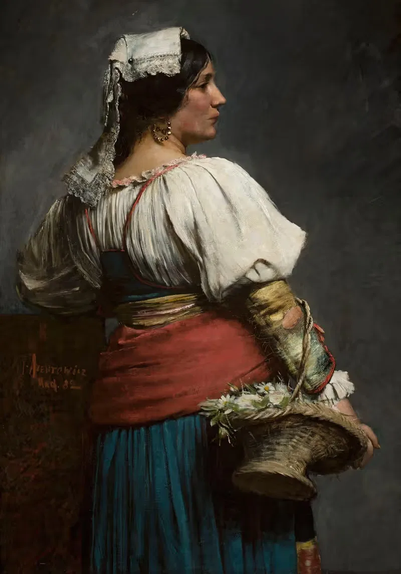 Итальянский флорист by Теодор Аксентович, 1882 — digital art print download