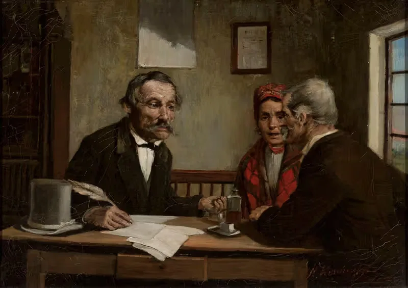 At the notary’s by Wacław Józef Koniuszko — digital art print download