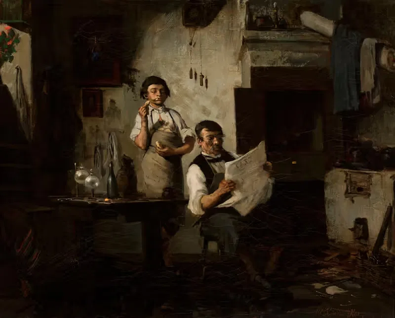 Понедельничная тоска by Вацлав Юзеф Кониушко, 1881 — digital art print download