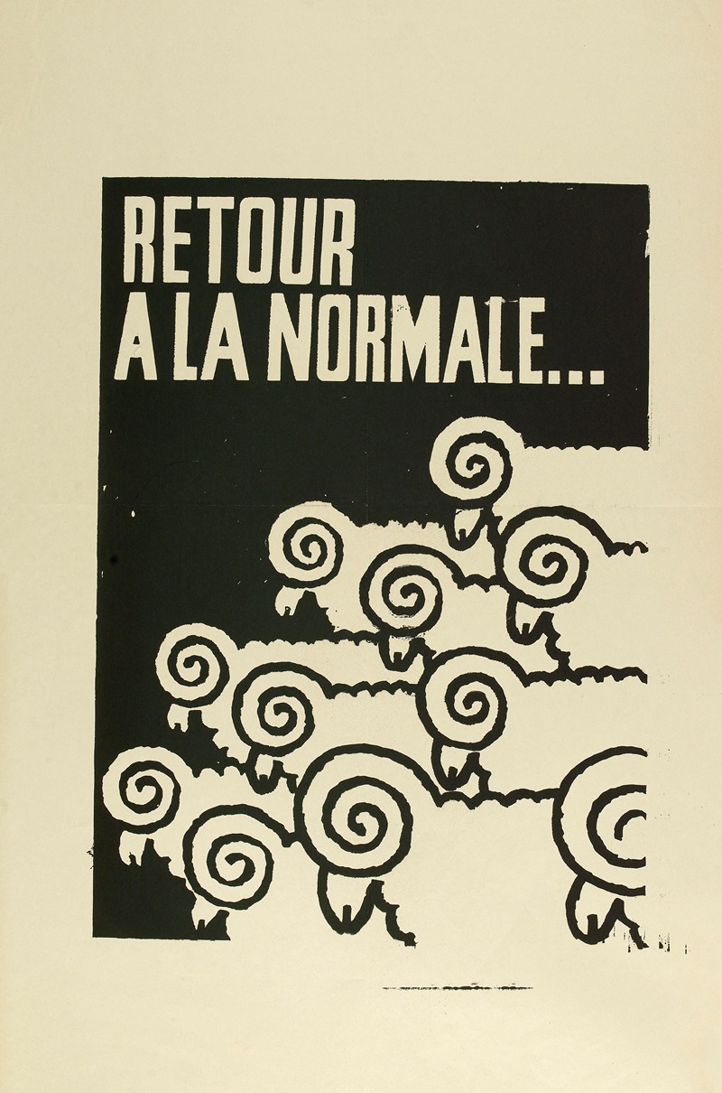 Retour A La Normale by Atelier de l'Ecole Nationale Supérieure des Beaux-Arts, 1968 — digital art print download