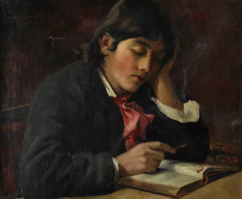 Портрет Гюстава Флобера в юности by Каролина Франклин-Граут, 1883 — digital art print download