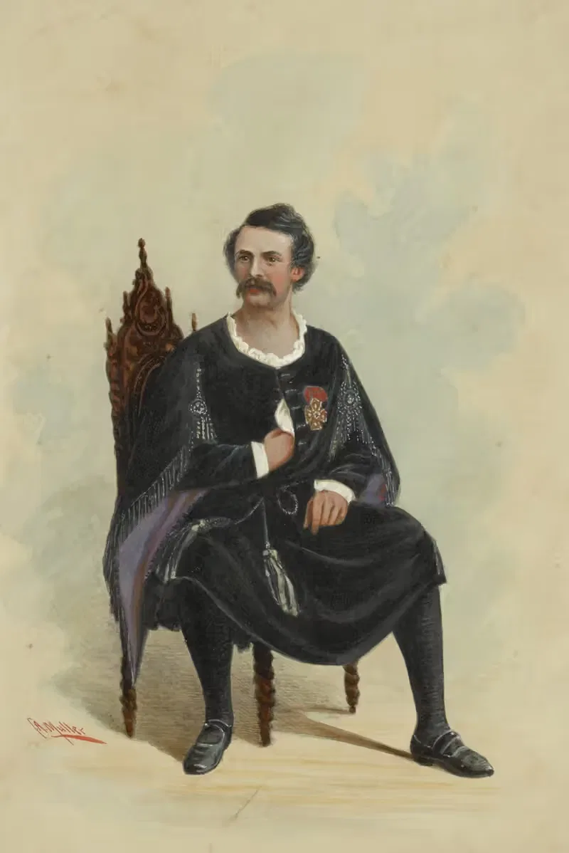 Эдвин Адамс в роли Гамлета by Конрад А. Мюллер, 1870 - 1897 — digital art print download