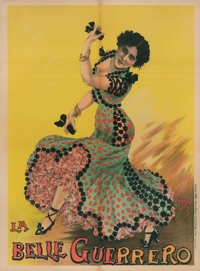 La Belle Guerrero by Auguste Lemoine, 1880-1890 — digital art print download