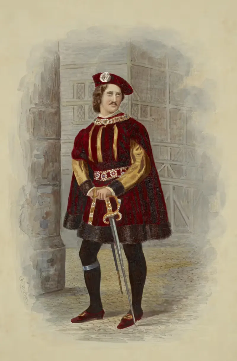 Джеймс Уильям Уоллак в роли Ричарда III by Конрад А. Мюллер, 1870 - 1897 — digital art print download