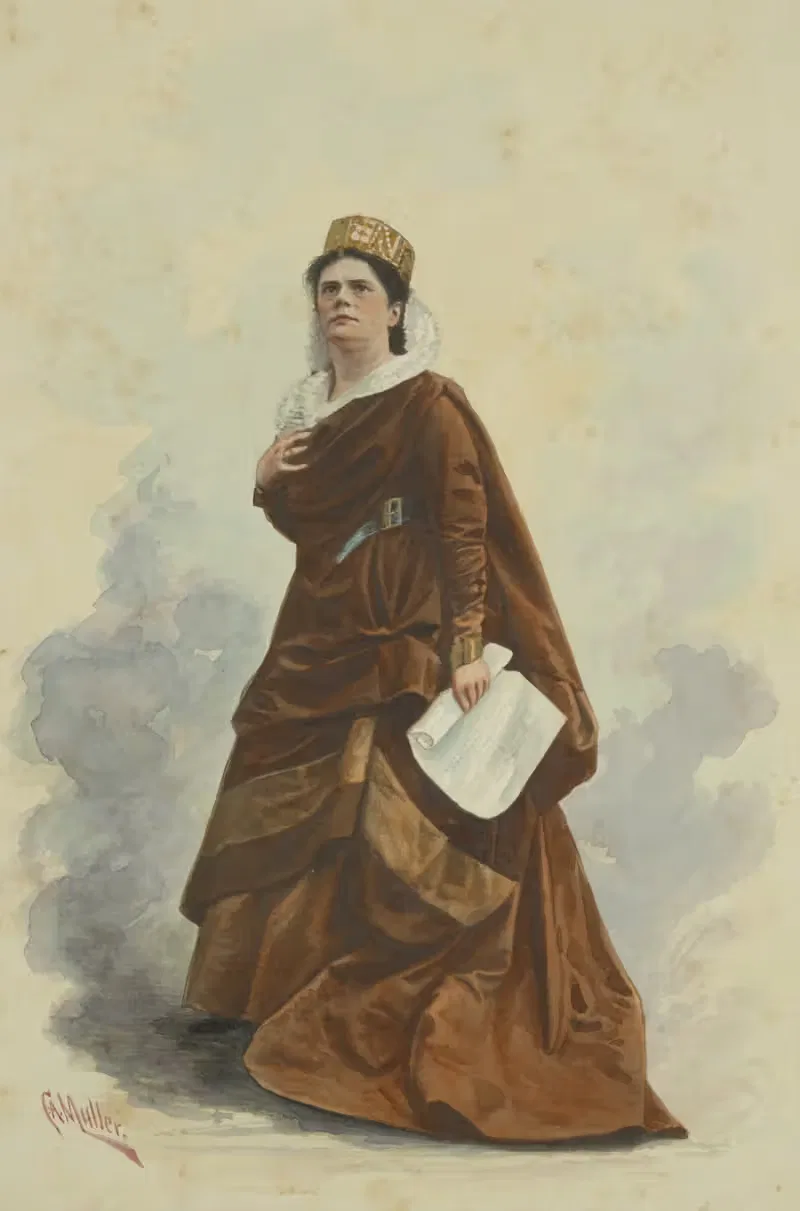 Миссис Д. П. Бауэрс в Макбете by Конрад А. Мюллер, 1870 - 1897 — digital art print download