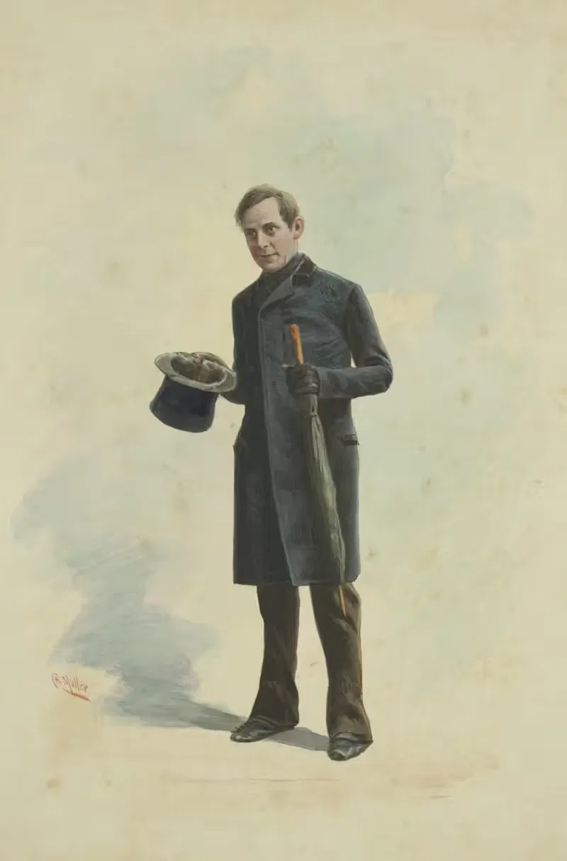 Sol Smith Russell as Noah Vale in the play A Poor Relation — Conrad A. Müller