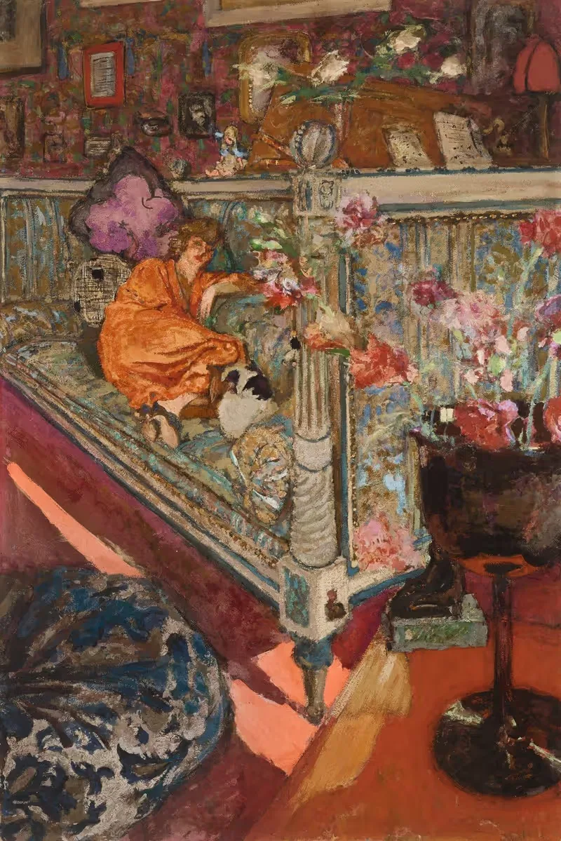 Ивонн Прентан в диване by Эдвард Вюйяр, 1919-1921 — digital art print download