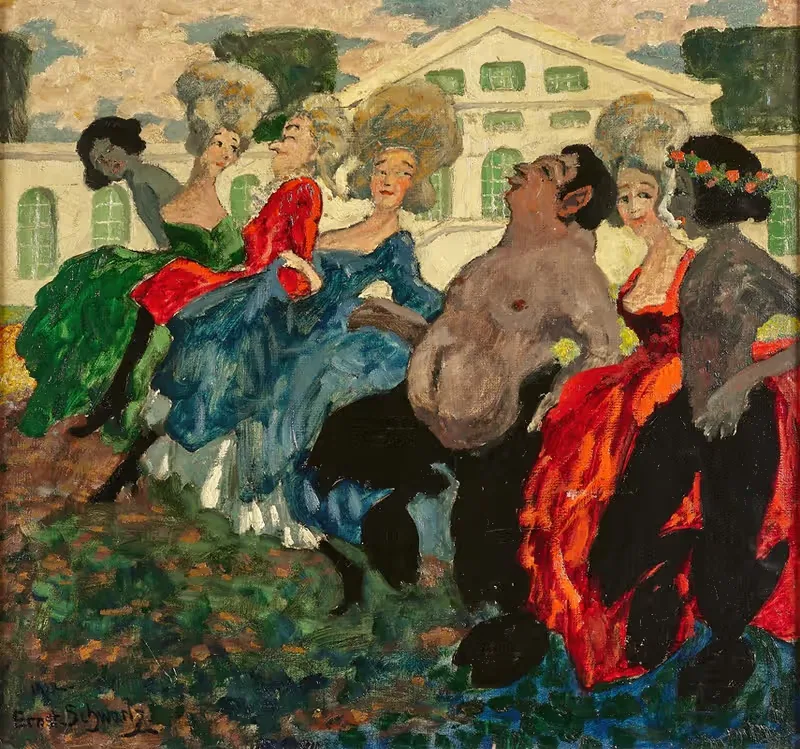 Сатира и куртизанка by Эрнст Шварц, 1922 — digital art print download