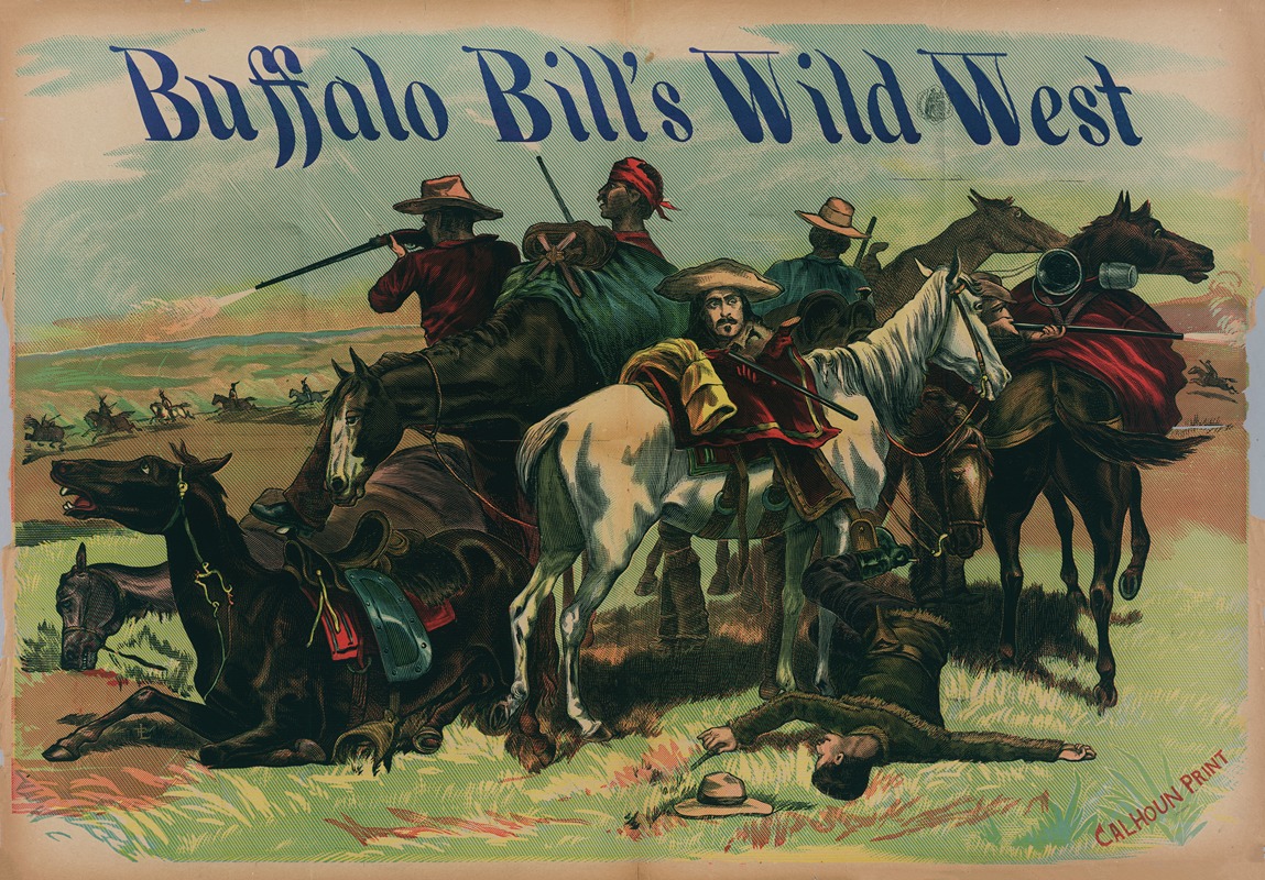Buffalo Bill's Wild West by Calhoun Printing Co, 1889 — digital art print download