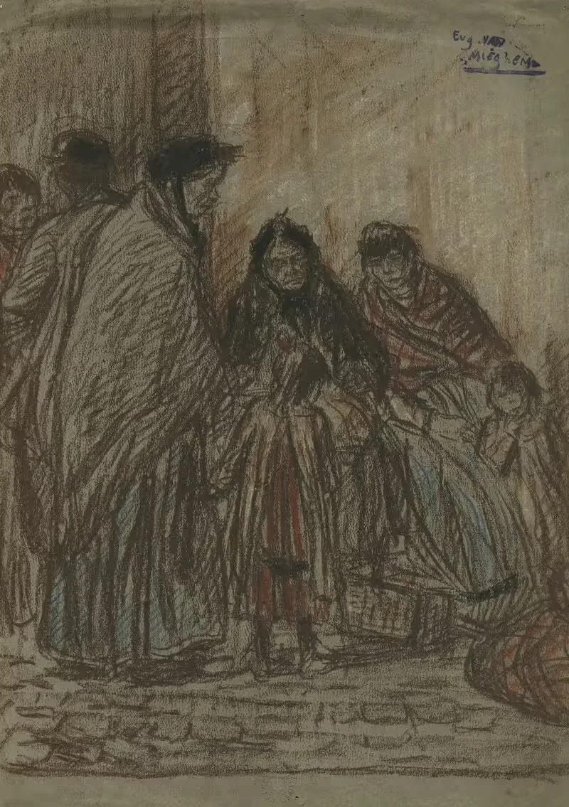 Группа из трех женщин и двух детей by Эжен Ван Мигем, 1914 - 1918 — digital art print download
