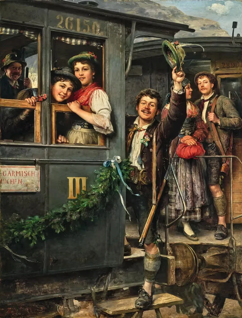 Поезд в Гармиш by Фридрих Прёлсс, 1897 — digital art print download