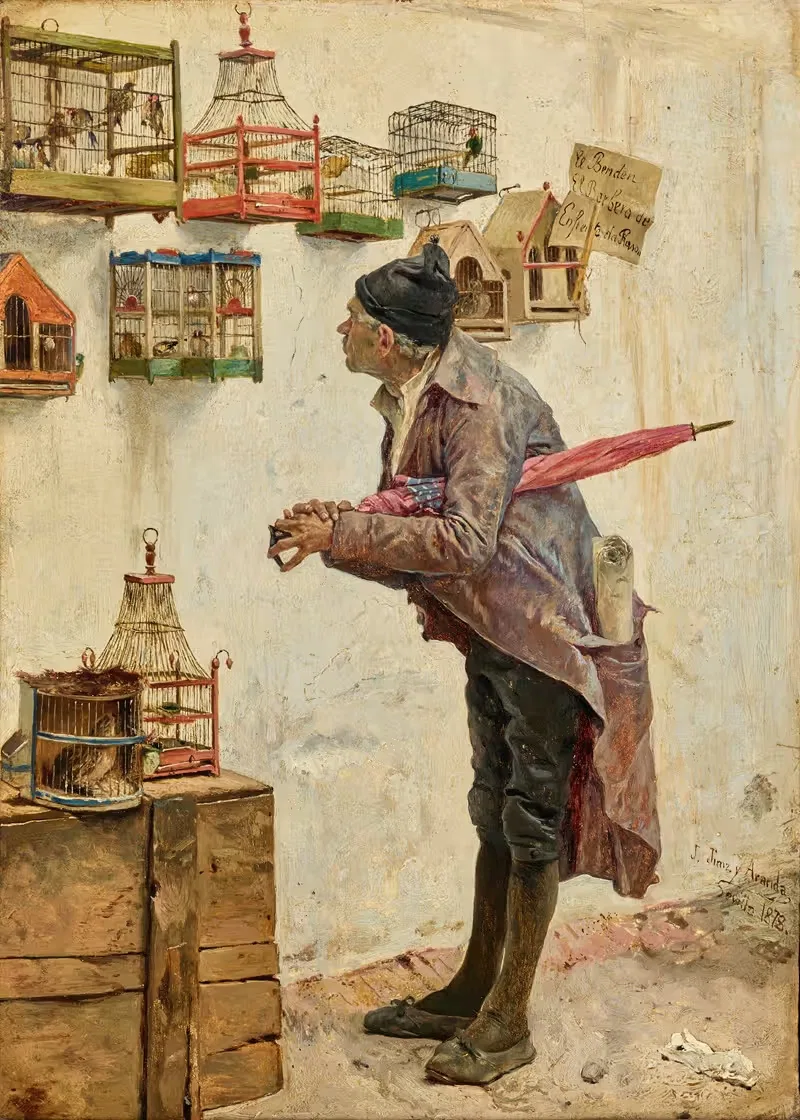 Любитель птиц by Хосе Хименес Аранда, 1878 — digital art print download