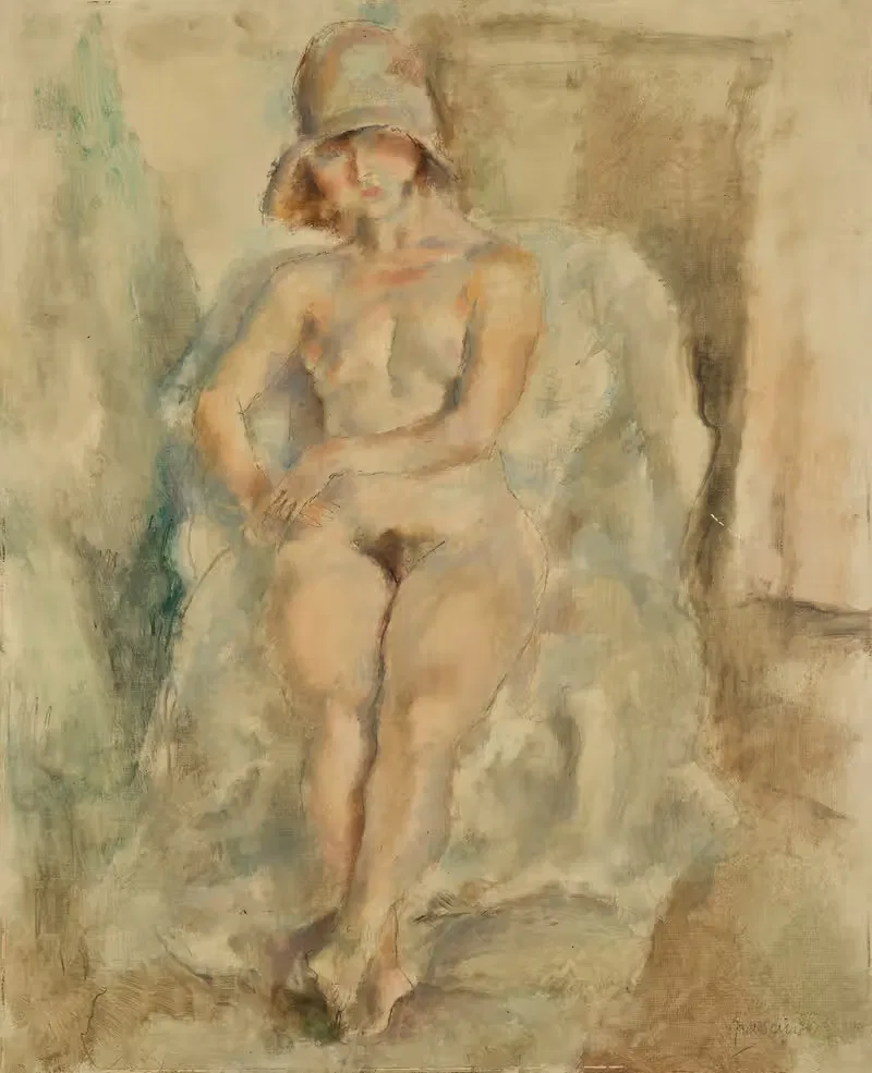 Ню с шляпой by Жюль Паскин, 1927 — digital art print download