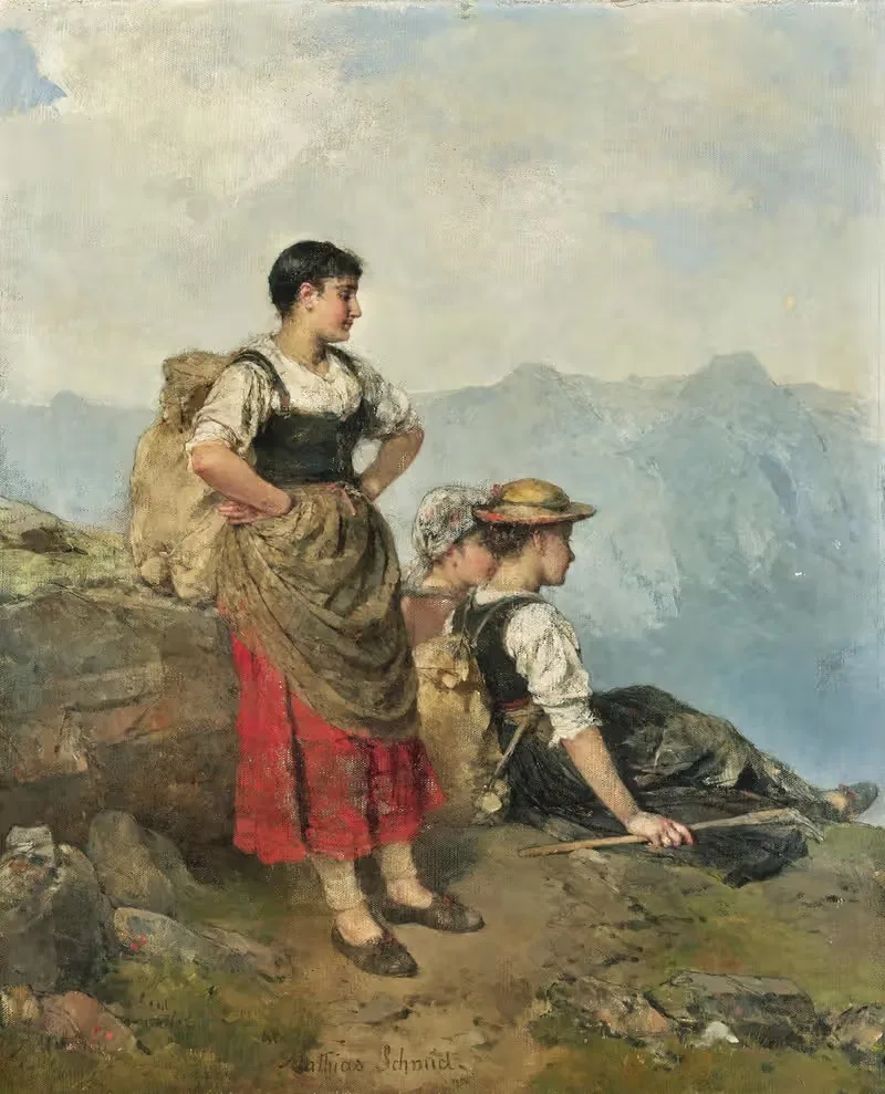 Three Travellers Resting — Mathias Schmid