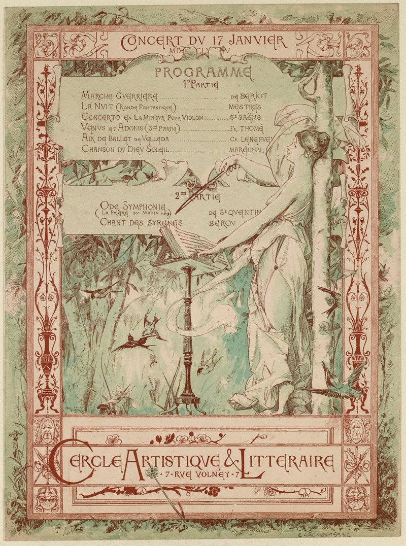 Cercle artistique littéraire — Georges Bertin Scott