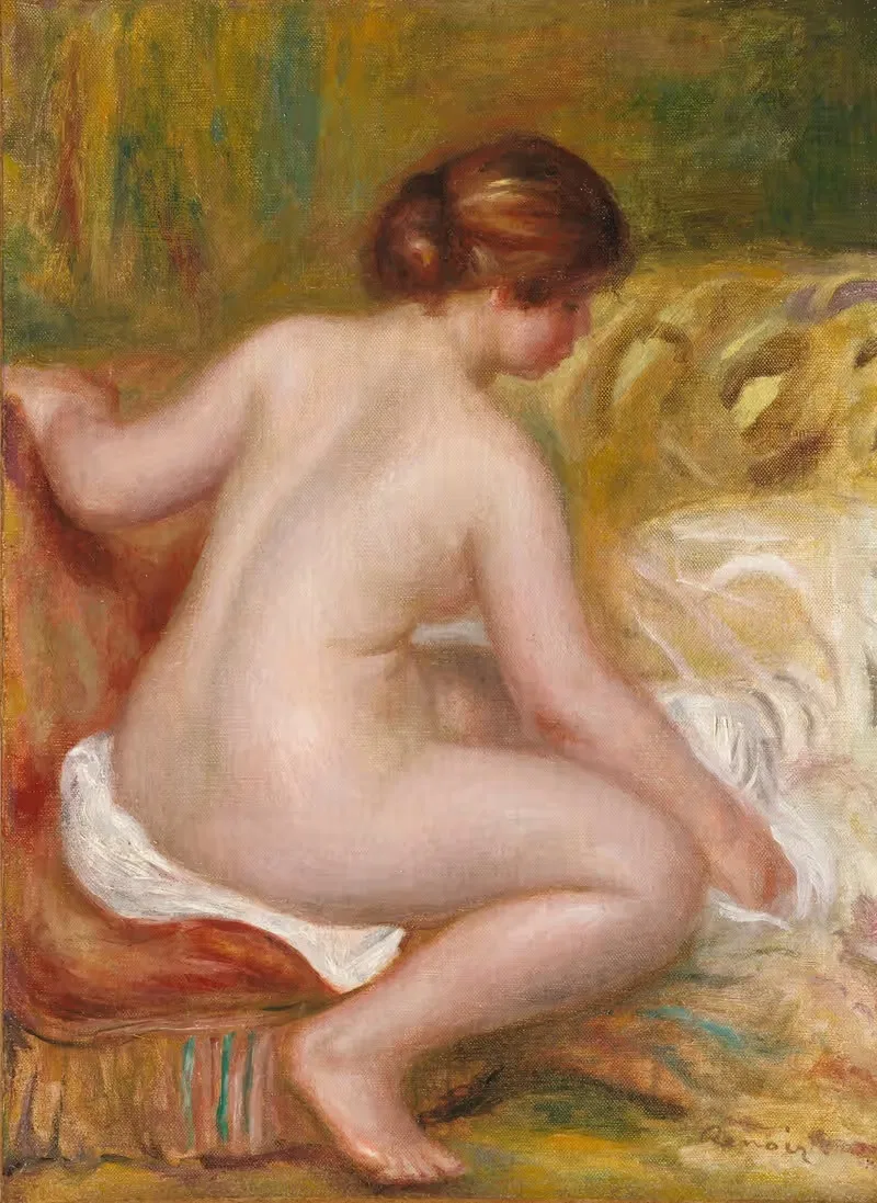 Ню на кресле by Пьер-Огюст Ренуар, 1900 — digital art print download