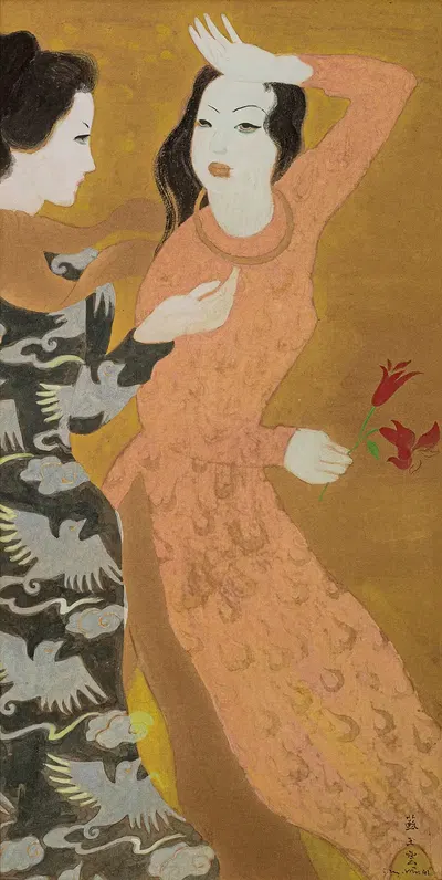 Две женщины by То Нгок Ван, 1941 — digital art print download