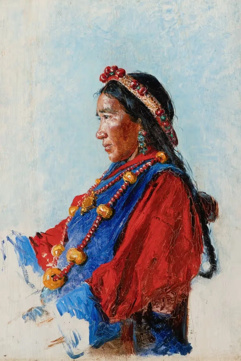 Бутанская женщина by Василий Верещагин — digital art print download