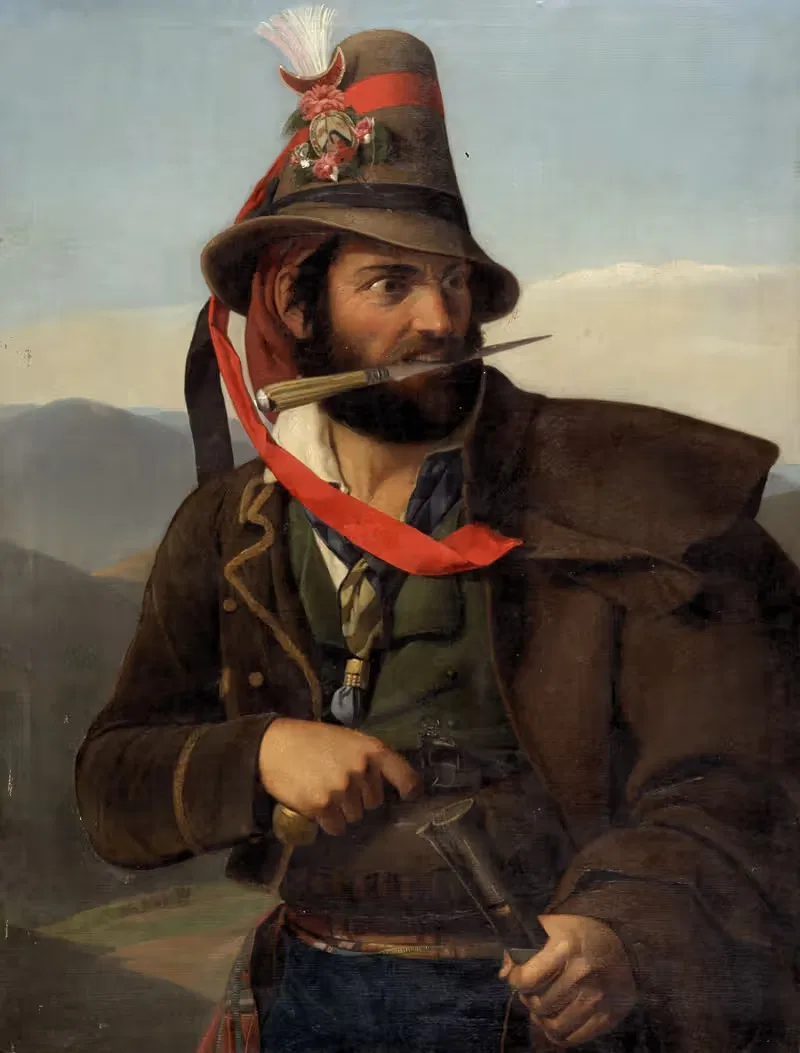 Итальянский разбойник by Адольф Бернар, 1834 — digital art print download