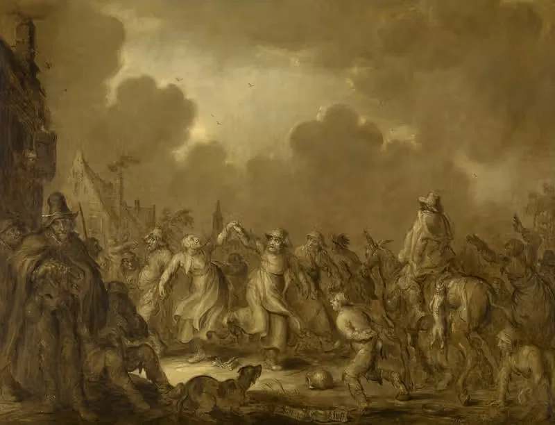 Дураки веселятся больше всего by Адриан Питерсз. Ван Де Венне, 1661 — digital art print download