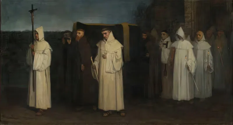 Funeral of a Trappist monk — Constantin Meunier