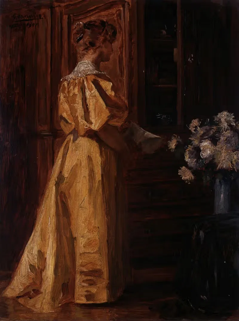 Молодая женщина (эскиз) by Гюстав Ванез, 1901 — digital art print download