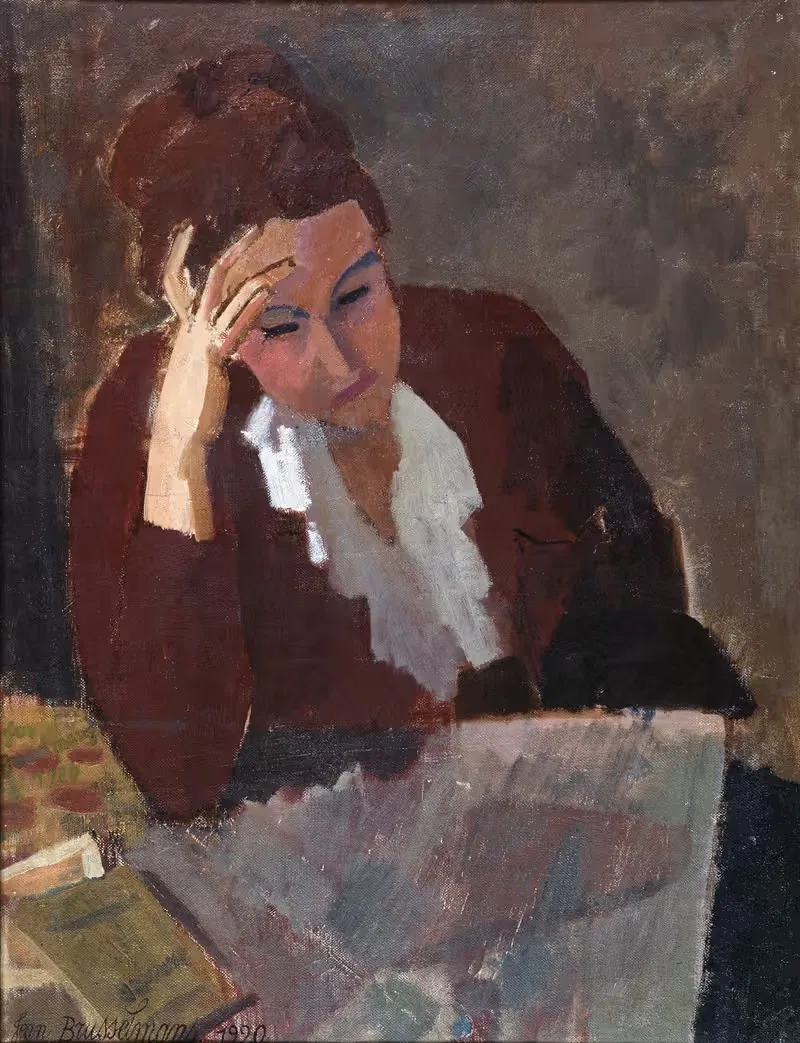 Женщина, наклонившаяся by Жан Бруссельманс, 1920 — digital art print download