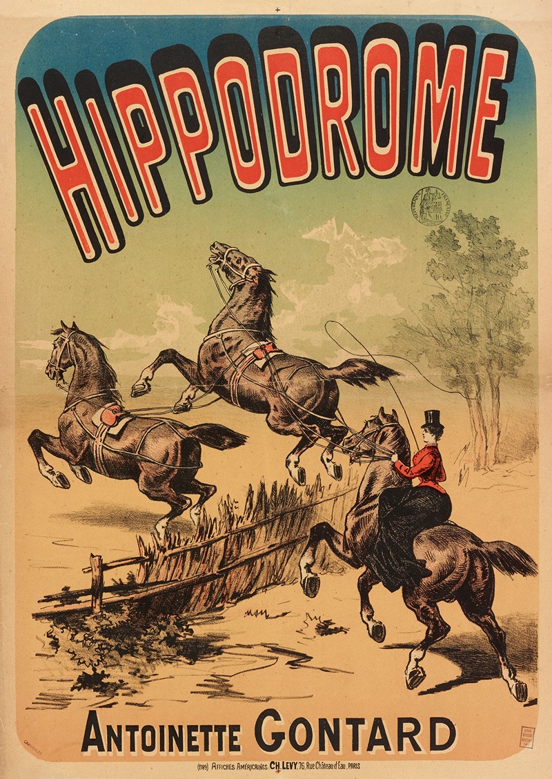 Hippodrome Antoinette Gontard by Imp. Charles Lévy, 1882-1888 — digital art print download