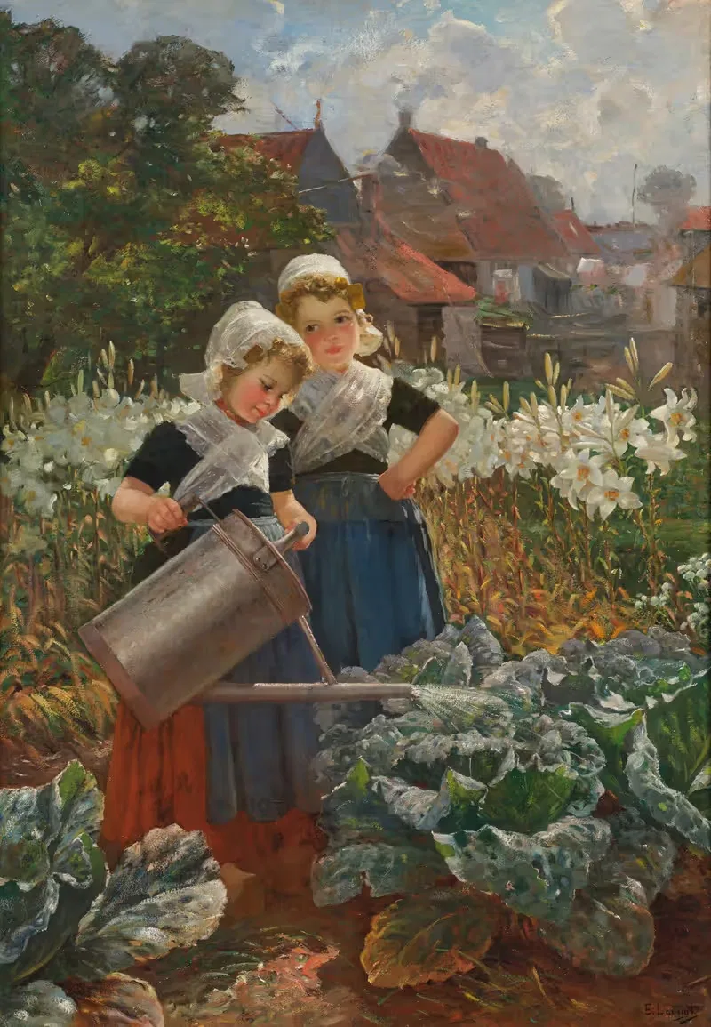 Маленькие садоводы by Эдмон Луйо — digital art print download