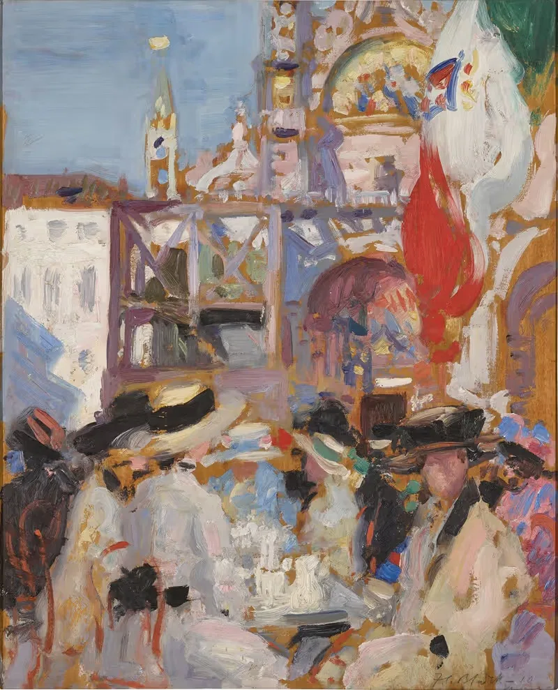 Кафе Флориана, Венеция by Фрэнсис Кэмпбелл Бойло Каделл, 1910 — digital art print download