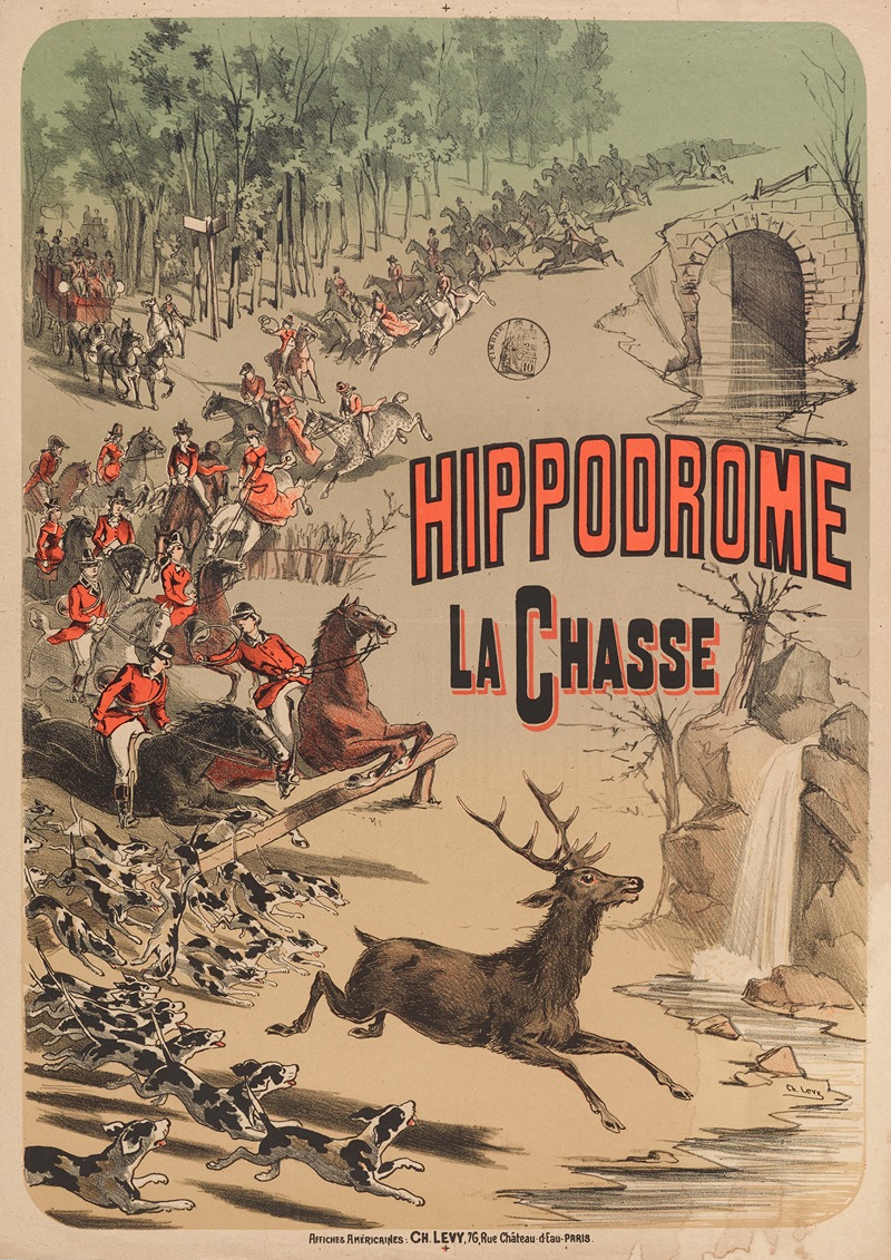 Hippodrome La Chasse by Imp. Charles Lévy, 1886-1887 — digital art print download