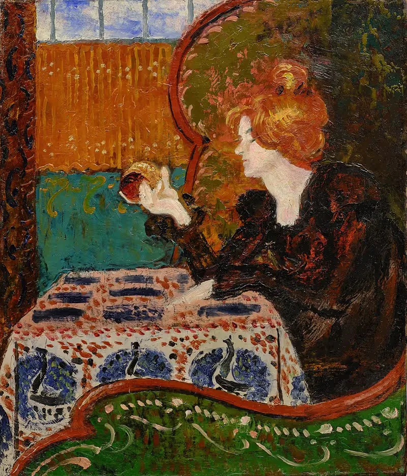 Женщина в профиль by Жорж Леммен, 1899 — digital art print download