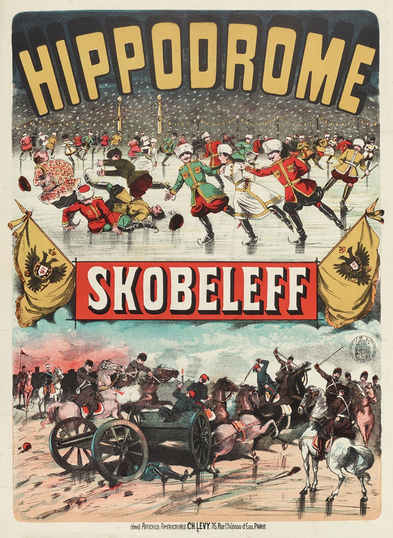 Hippodrome Skobeleff by Imp. Charles Lévy, 1888 — digital art print download
