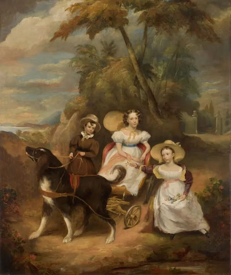 Portrait of three children — John Livingston
