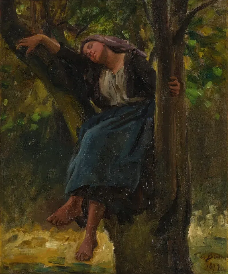Afternoon Nap by Jules Breton, 1877 — digital art print download
