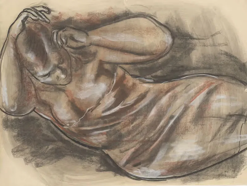 Лежащая обнаженная by Лео Гестел, 1930 - 1941 — digital art print download