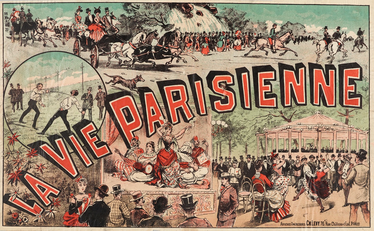 La Vie Parisienne by Imp. Charles Lévy, 1882-1888 — digital art print download